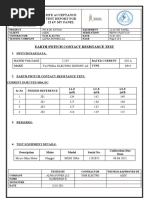 Earth Switch Contact Resistance Test Report