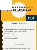 Verbo Principal e Verbo Auxiliar - Exercícios - Correção