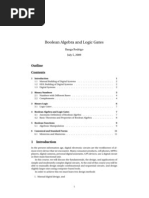 Boolean Algebra and Logic Gates: Outline