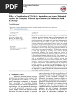 Effect of Application of PSAK 69: Agriculture On Assets Biological Against The Company Value of Agro-Industry in Indonesia Stock Exchange