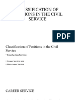 Classification of Positions in The Civil Service