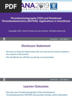Thromboelastography (TEG) and Rotational Thromboelastometry (ROTEM) : Applications in Anesthesia
