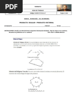 Producto Escalar Producto Vectorial Ejercicios