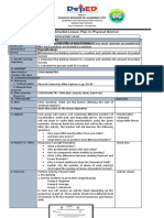 Semi-Detailed Lesson Plan in Physical Science: Schools Division of Alaminos City