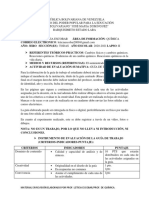 Guia de Trabajo de Reacciones Químicas. 3er Año