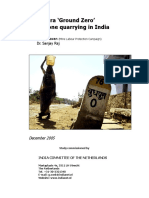 Budhpura Ground Zero' Sandstone Quarrying in India: by P. Madhavan Dr. Sanjay Raj