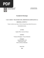 Caso - Trastosno Del Aprendizaje, Mejorando La Memoria Auditiva.