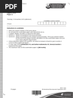 Mathematics Higher Level Paper 2: Instructions To Candidates