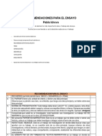 Recomendaciones para El Trabajo Escrito o de Ensayo