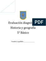 Evaluación Diagnóstica Historia 5 Básico