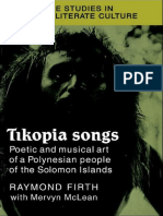 (Cambridge Studies in Oral and Literate Culture) Raymond Firth - Tikopia Songs - Poetic and Musical Art of A Polynesian People of The Solomon Islands (1991, Cambridge University Press)