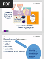 Contenidos Educativos Del Control Prenatal