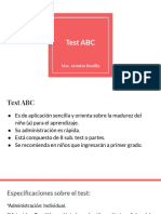 Test ABC: Msc. Arantxa Bonilla