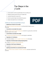 Lesson 4 - The Steps in The Accounting Cycle