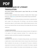 5 Techniques of Literary Translation