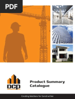 Product Summary Catalogue: Creating Solutions For Construction