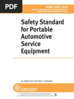 Safety Standard For Portable Automotive Service Equipment: ASME PASE-2014