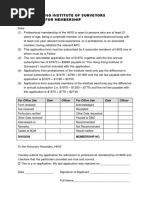 The Hong Kong Institute of Surveyors Application For Membership