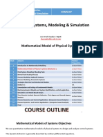 Dynamic Systems, Modeling & Simulation: Mathematical Model of Physical Systems