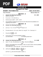 CLASS-9 - MATHS-subjective - 23.2.21