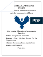 Intervencion Del Estado en La Regulacion Financiera