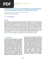 Analytical Study On Safety Level of Stay Cables of Cable Stayed Bridge