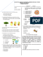 Evaluación de Ciencias Quinto Grado