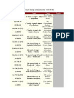 World Cup 2011 Fixtures