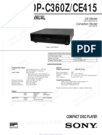 Service Manual: CDP-C360Z/CE415