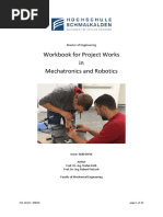 Workbook For Project Works in Mechatronics and Robotics: Master of Engineering