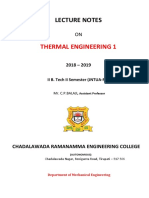 Thermal Engineering 1: Lecture Notes