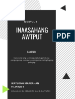 Modyul 1 - Inaasahang Awtput (Pagsulat NG Sariling Parabula)