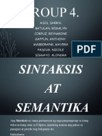 Sintaxis at Semantika