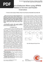 Speed Control of Induction Motor Using SPWM Based Multilevel Inverter and Parallel Converters