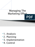 Managing The Marketing Effort