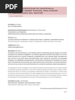 Las Artes Escénicas en Guateamala, Un Estudio Sobre Empleo, Realidades y Necesidades Del Sector