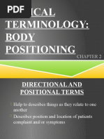 Medical Terminology: Body Positioning