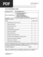 Self Assessment Guide: Qualification Title: Bookkeeping NC Iii