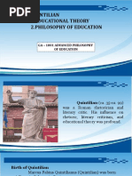 Quintilian 1.educational Theory 2.philosophy of Education