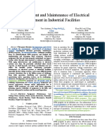 Management and Maintenance of Electrical Equipment in Industrial Facilities