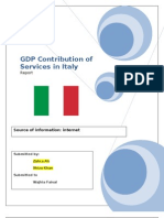 GDP Contribution of Services in Italy: Source of Information: Internet