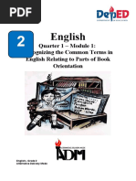 English2-Q1-Mod1-Recognizing The Common Terms in English Relating To Part of Book Orientation - v3