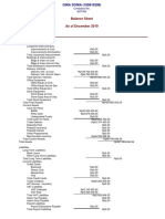 Standard Balance Sheet