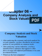 Chapter No.06 Company Analysis and Stock Valuation