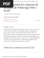 Cómo Exportar Los Contactos de Un Grupo de WhatsApp Web A Excel - Lifestyle - Cinco Días