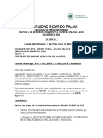 TALLER N°1 - Líneas Prioritarias y Factibilidad. LLanos Bellido Miguel