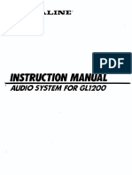 Honda Goldwing GL1200 1984 - 1987 Audio Installation Manual