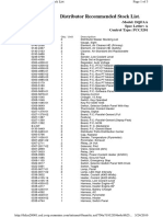 Lista de Refacciones Recomendadas 750KW