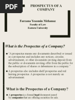 Lecture 6 - Prospectus of A Company