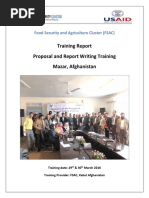 Proposal and Report Writing Training 29th 30th Mar 2016 Mazar